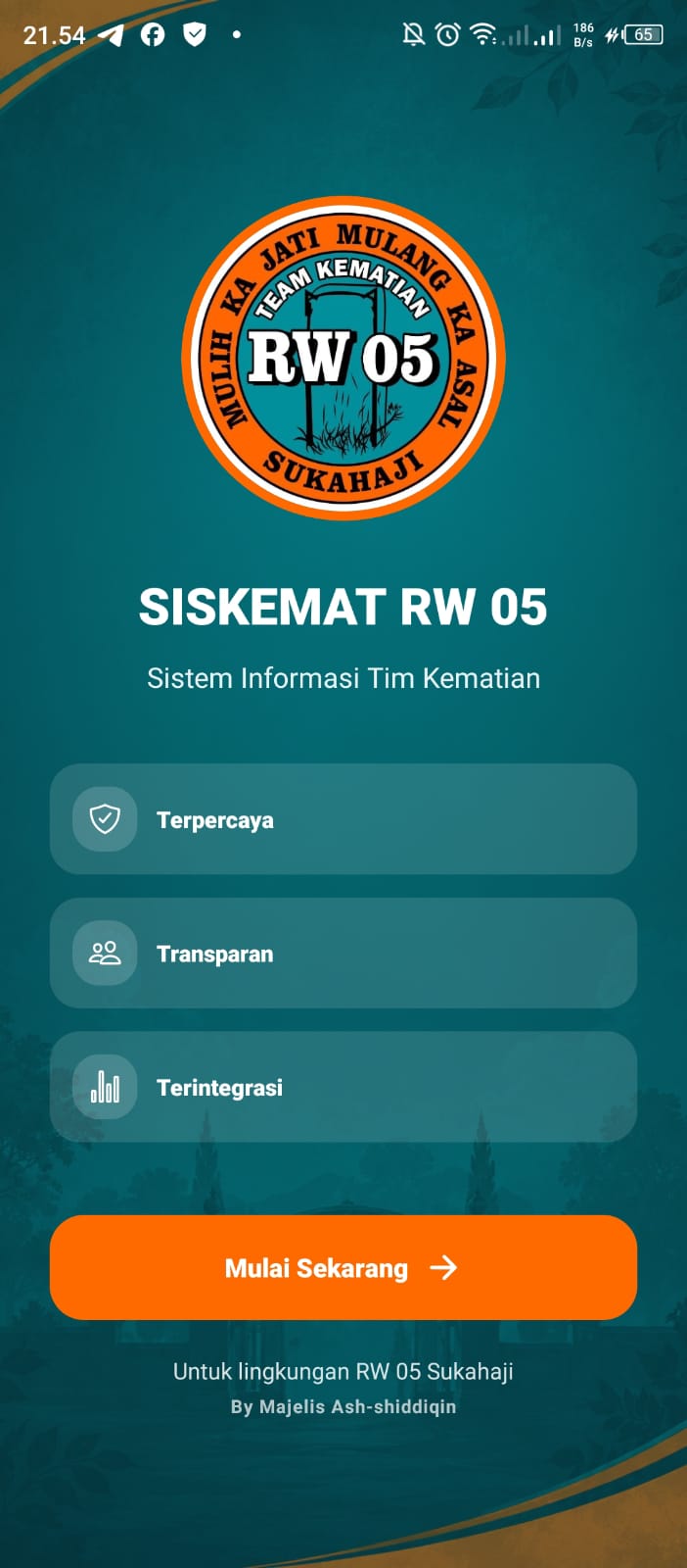 Aplikasi pengelolaan Tim Kematian Warga