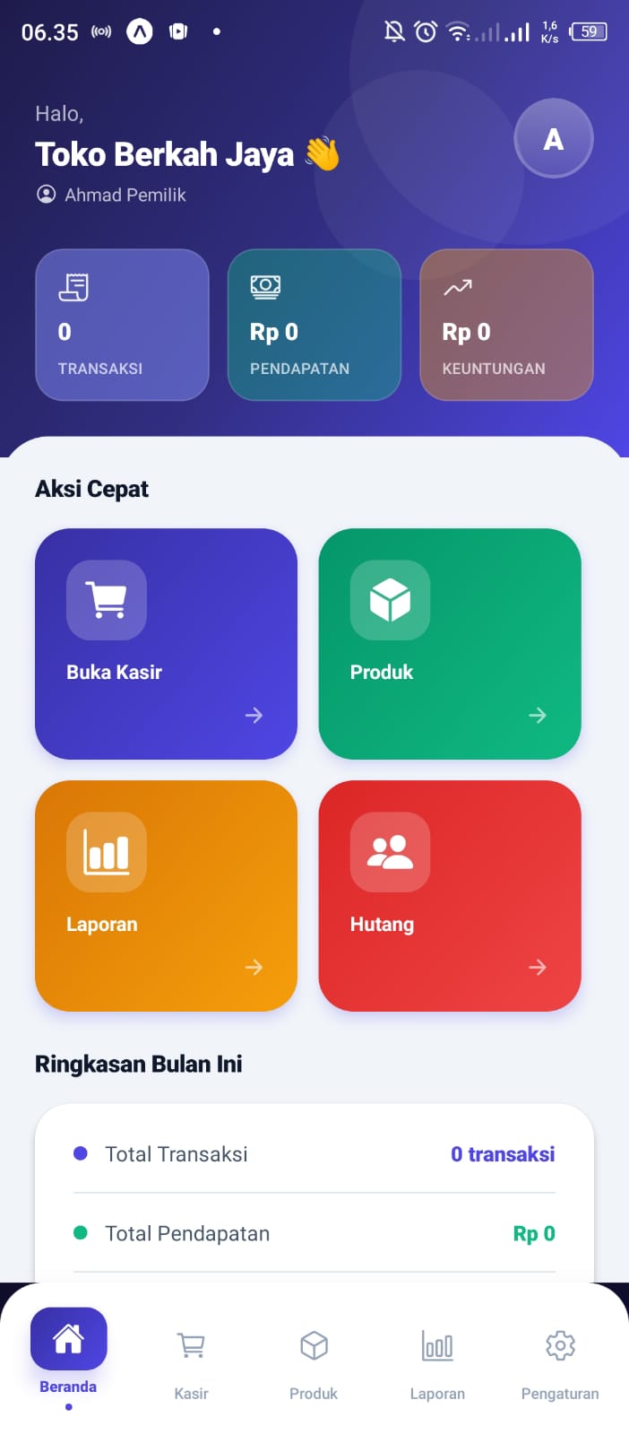 Teman toko (Kasir Digital)
